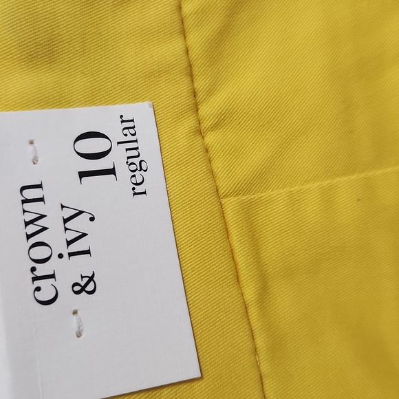 Pretty, new, bright yellow shorts by Crown & Ivy. Excellent condition! - Picture 8 of 8